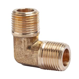 3/8 in. MIP Brass Pipe 90° Elbow Fitting (5-Pack)