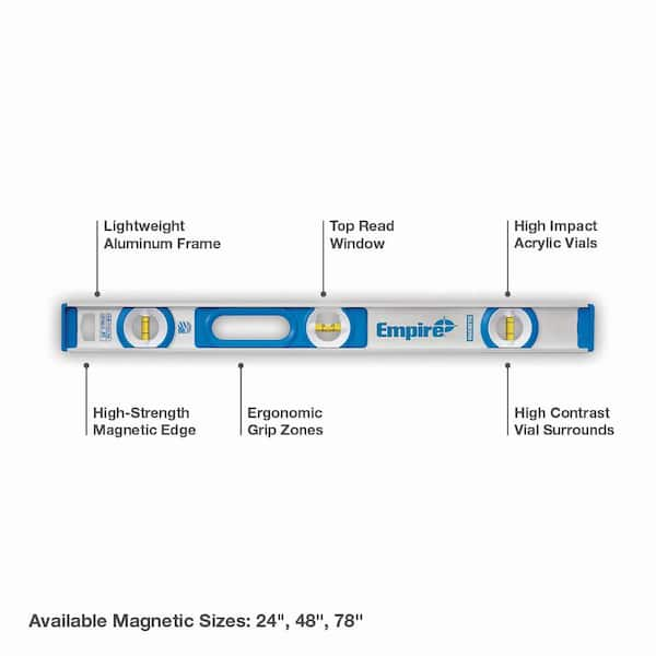 78 in. Aluminum Magnetic I-Beam Level