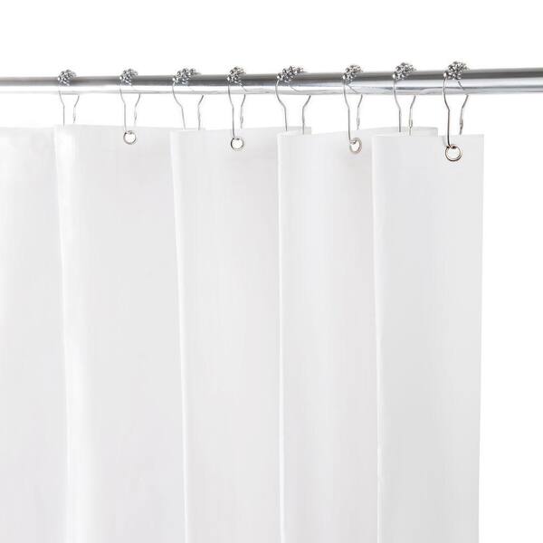 Kenney 70 in. x 72 in. Heavy Weight Peva Shower Liner in White