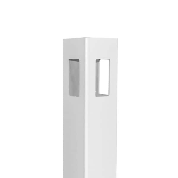 4 in. x 4 in. x 6 ft. White Vinyl Fence 3-Way Post