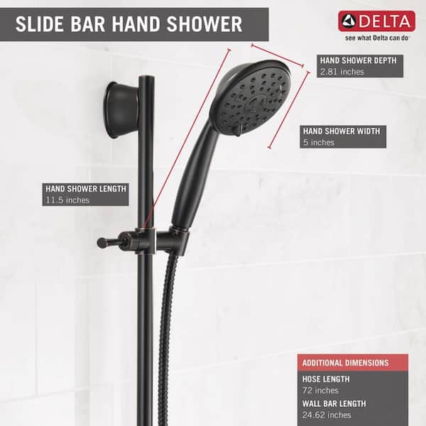Porter 3-Spray Wall Bar Shower Kit in Oil Rubbed Bronze by  Delta 