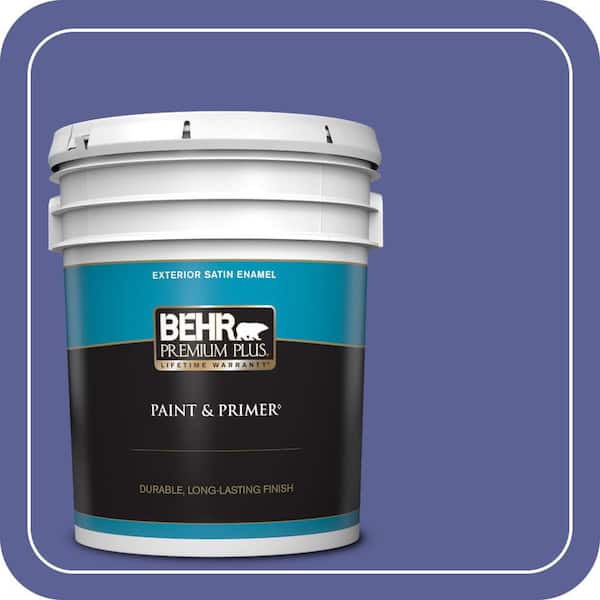 BEHR PREMIUM PLUS 5 gal. #S-G-620 Wizard Satin Enamel Exterior Paint & Primer