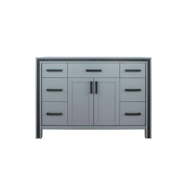 ARCHIVIO グレー 48 Lexora Ziva 48 in W x 22 in D Dark Grey Bath Vanity without