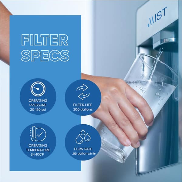 Waterdrop F-1000,4204490 Undersink Water Filter, Replacement for Sub-Zero®  4204490, 4290510, F-1000 & F-1000s Filtration System and AquaPure AP Easy