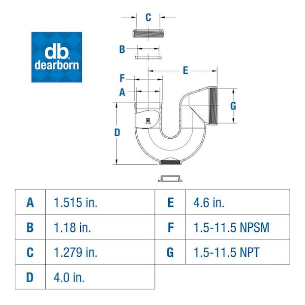 NY Code 1-1/4 in. Brass Unfinished Cast Sink Drain P-Trap