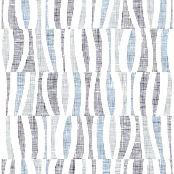 A-Street Prints Tides Blue Abstract Texture Paper Strippable Roll (Covers 56.4 sq. ft.)