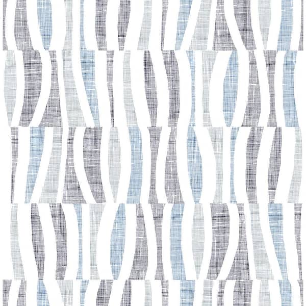 A-Street Prints Tides Blue Abstract Texture Blue Wallpaper Sample