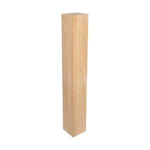 35-1/4 in. x 5 in. Unfinished North American Solid Hardwood Kitchen Island Leg
