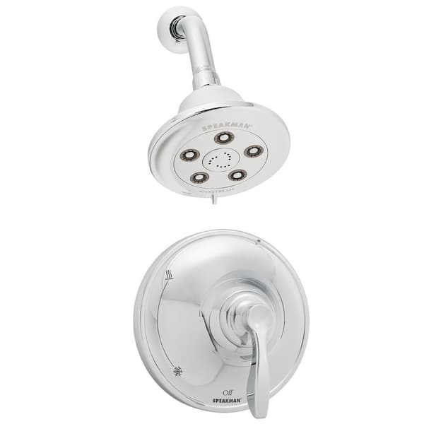 Speakman Chelsea 1-Handle 3-Spray Shower Faucet in Polished Chrome (Valve Included)