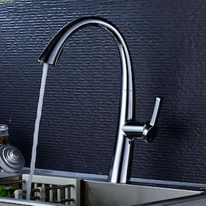 Single Handle Pull Down Sprayer Kitchen Faucet Stainless Steel in Chrome