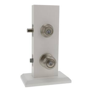 Cove Satin Nickel Single-Cylinder Deadbolt Combo Pack (2-Pack)