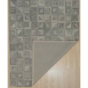Hand-Tufted Wool Multy Beige 8 ft. x 10 ft. Transitional Geometric Modern Tufted Area Rug