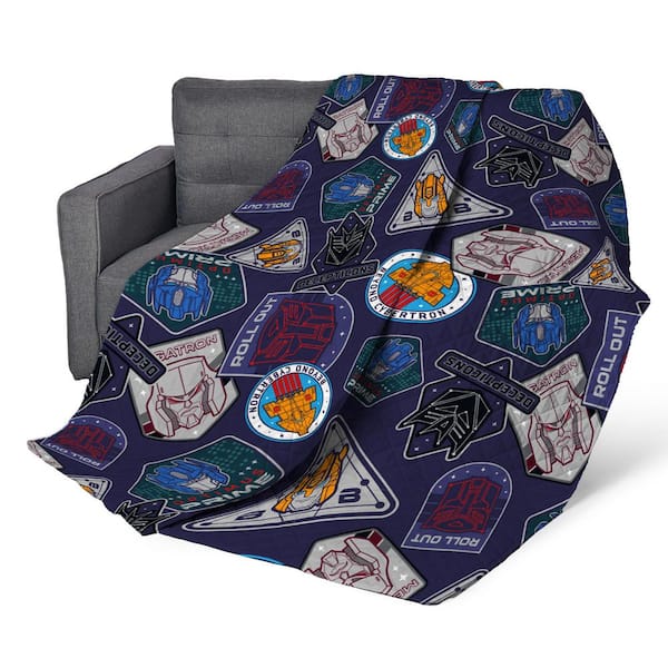 Transformers Autobots Verus Decepticons Quilted Throw Blanket 60 x 80 in.