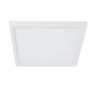 8W Integrated LED Flush Mount 5 in. White Square Dimmable Flat Panel Ceiling with Color Change 5CCT