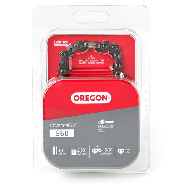 Oregon S60 Chainsaw Chain for 18 in. Bar Fits McCulloch, Troy-Bilt, Mastercraft, Craftsman, Poulan and more