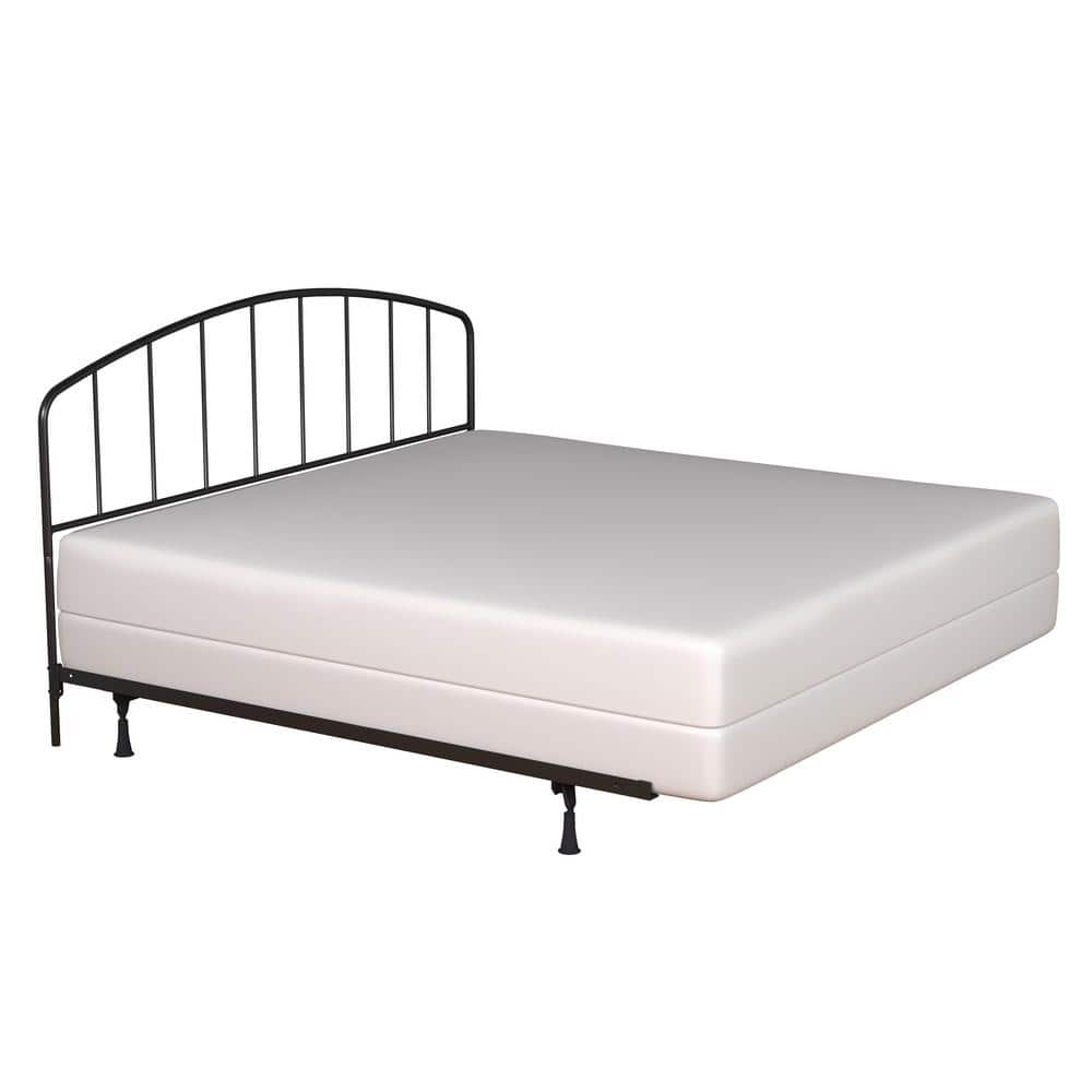 Tolland Black Metal King Spindle Headboard with Arched Design