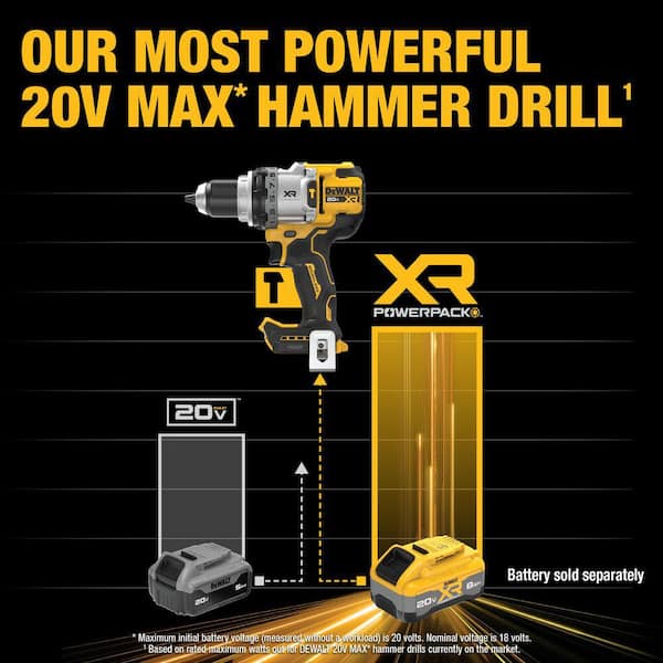 DEWALT - 20V MAX XR Brushless Cordless 1/2 in. Hammer Drill (Tool Only)