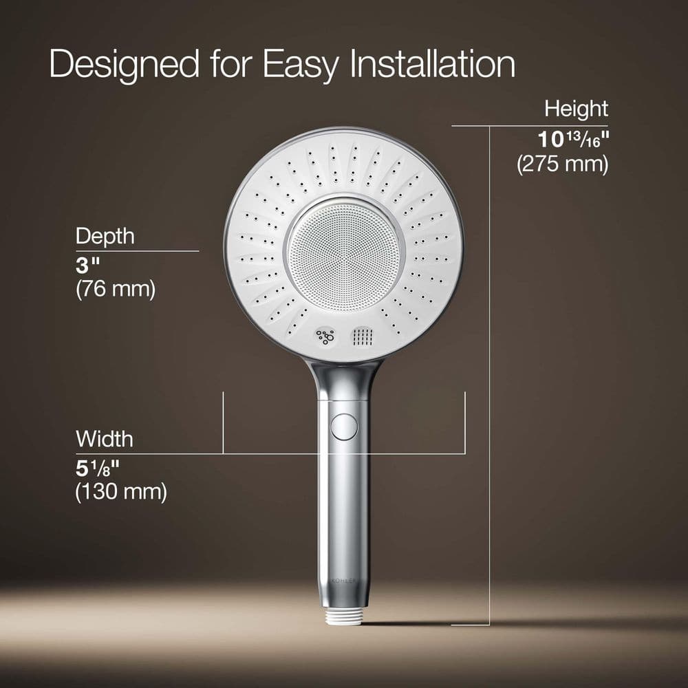 Polished Chrome Handheld Two-Function Showerhead with Cleansing Device