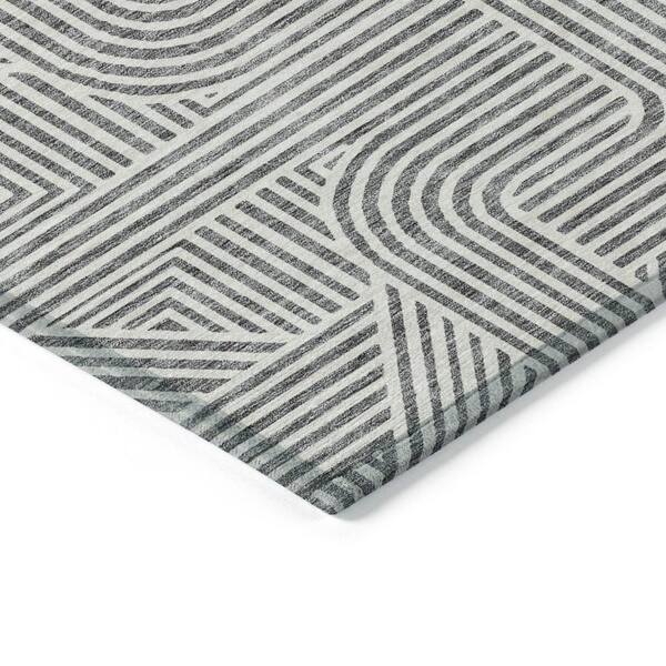 Chantille Machine Washable Indoor/Outdoor Abstract ACN917 Gray 2 ft. 3 in. x 7 ft. 6 in. Area Rug