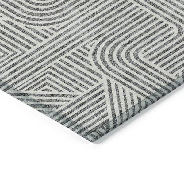 Chantille Machine Washable Indoor/Outdoor Abstract ACN917 Gray 2 ft. 6 in. x 3 ft. 10 in. Area Rug