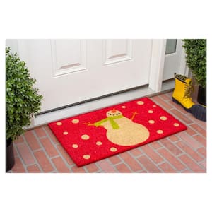 Holiday Snowman Doormat, 24" x 36"