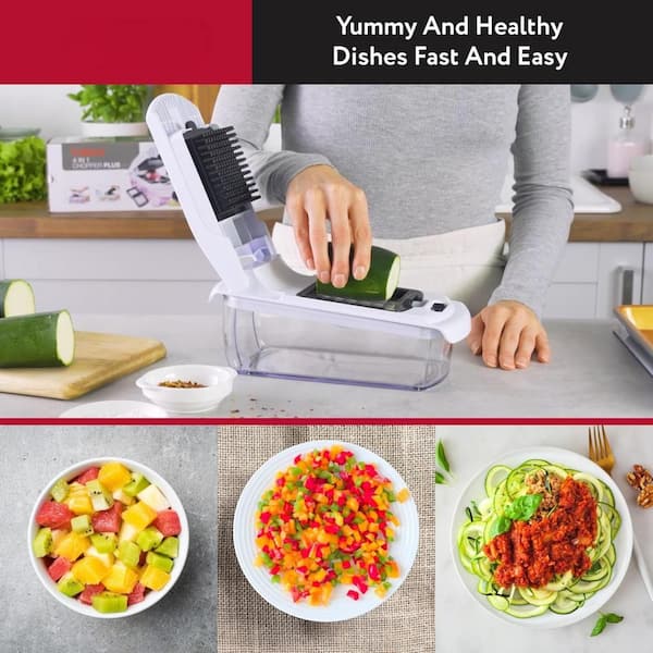 Aoibox Stainless Steel Blade 4 in 1 Multipurpose Vegetable