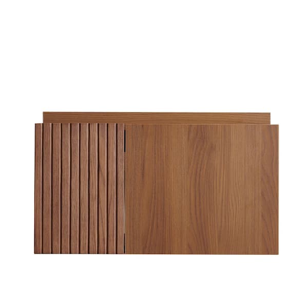 Amy 23.62 in. W Bath Vanity Cabinet without Top in Brown Oak with Double Doors