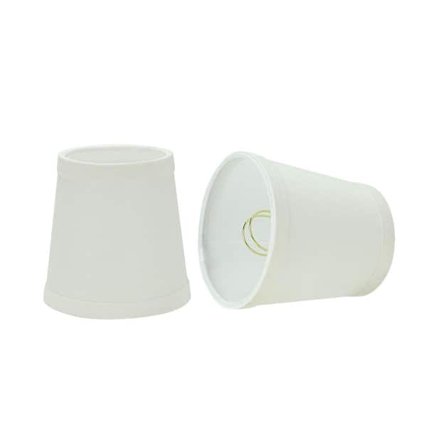 Aspen Creative Corporation 4 in. x 4 in. White Hardback Empire Lamp Shade (2-Pack)