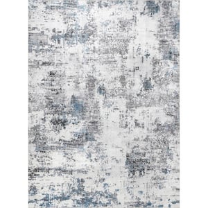 Dali Machine Washable Modern Abstract Gray 2 ft. x 3 ft. Accent Rug