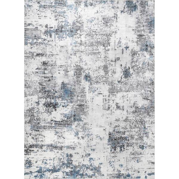 nuLOOM Dali Machine Washable Modern Abstract Gray 6 ft. x 6 ft. Area Rug