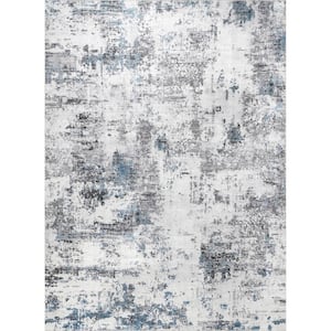 Dali Gray 5 ft. x 8 ft. Machine Washable Modern Abstract Indoor Area Rug