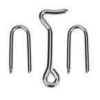 4 in. Zinc Plated Gate Hook with Staples