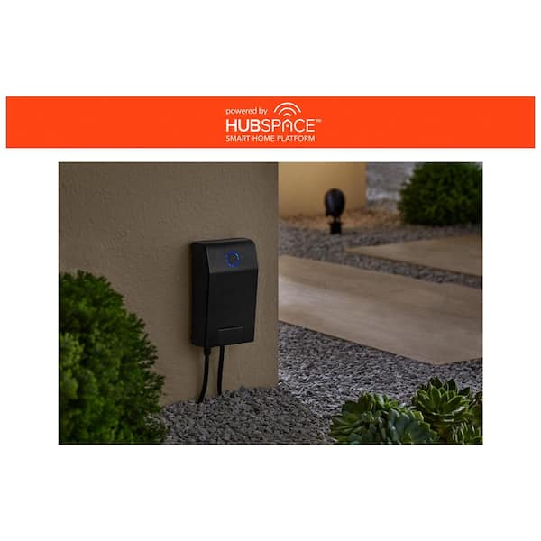 Low Voltage Smart 60- Watt Plastic DC Landscape Lighting Transformer with Dusk to Dawn Operation Powered by Hubspace