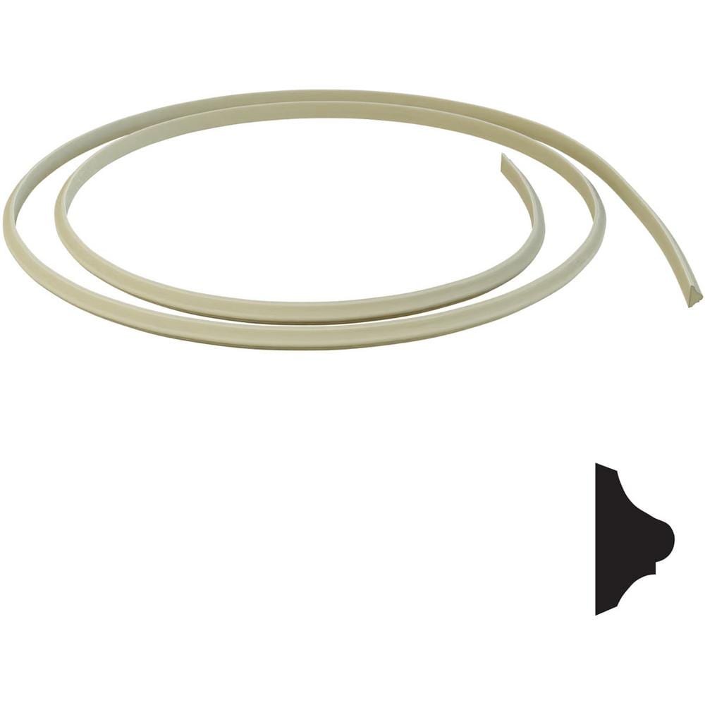 144-inch Beige Resin Flexible Baseboard Moulding