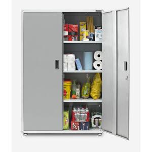 Ready-to-Assemble Steel Freestanding Garage Cabinet in White (48 in. W x 72 in. H x 18 in. D)