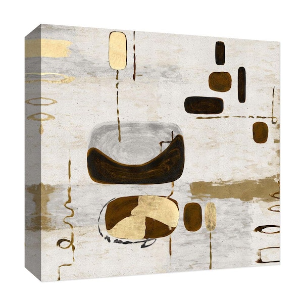 PTM Images ''Golden Touches III'' Canvas Abstract Wall Art 15 in. x 15 in.