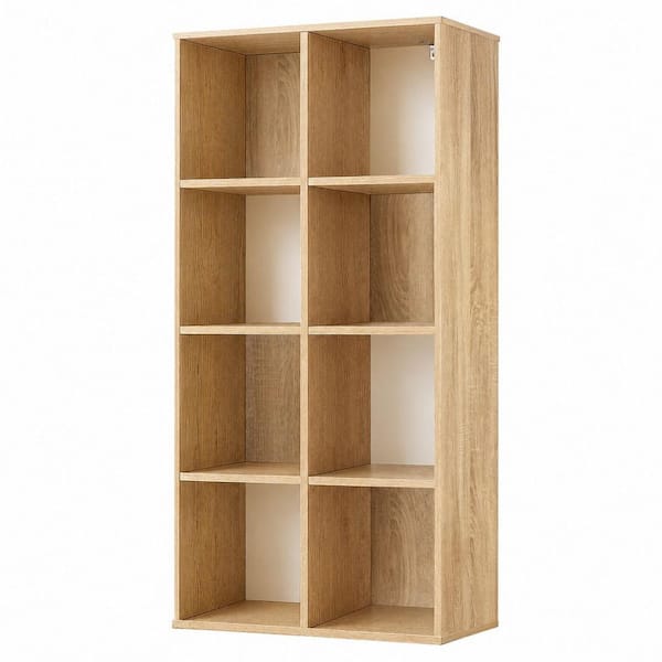 46.5 in. H x 23.6 in. W x 11.6 in. D Natural Oak 8-Cube Storage Organizer