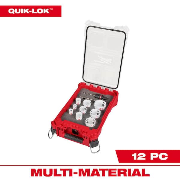 Hole Dozer Bi-Metal Hole Saw PACKOUT Kit (12-Piece) with QUIK-LOK Arbor System