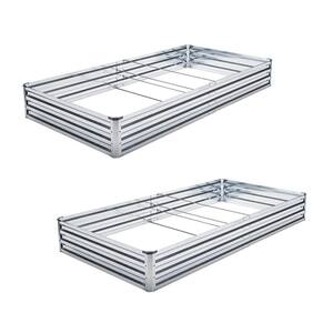 72''D x 36''W x 12''H Galvanized Raised Garden Bed Kit Metal Raised Planter (2-Pack)