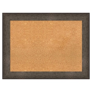 Dappled Light Bronze Wood Framed Natural Corkboard 33 in. x 25 in. bulletin Board Memo Board