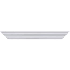 Classic Crown 23.625 in. W x 5 in. D Floating White Crown Decorative Shelf