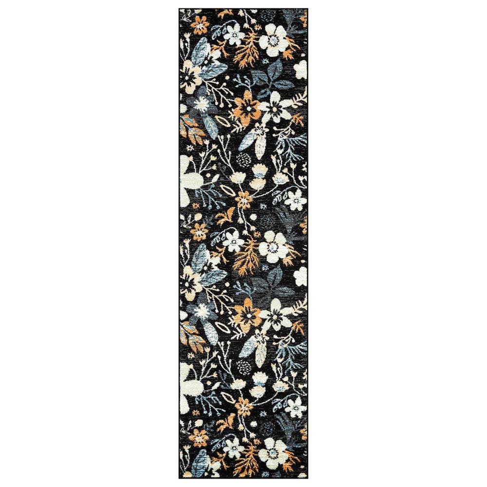 Garden Floral Black 2 ft. 3 in. x 8 ft. Runner Rug price history on PriceWatchPro