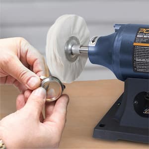 6 in. Heavy-Duty Bench Buffer Polisher, Buffing and Polishing Machine for Metal, Jewelry, Knives, Wood, Jade and Plastic