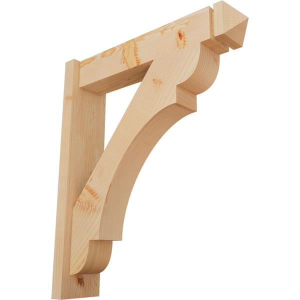 Ekena Millwork 6 in. x 28 in. x 24 in. Olympic Arts and Crafts Smooth Douglas Fir Outlooker