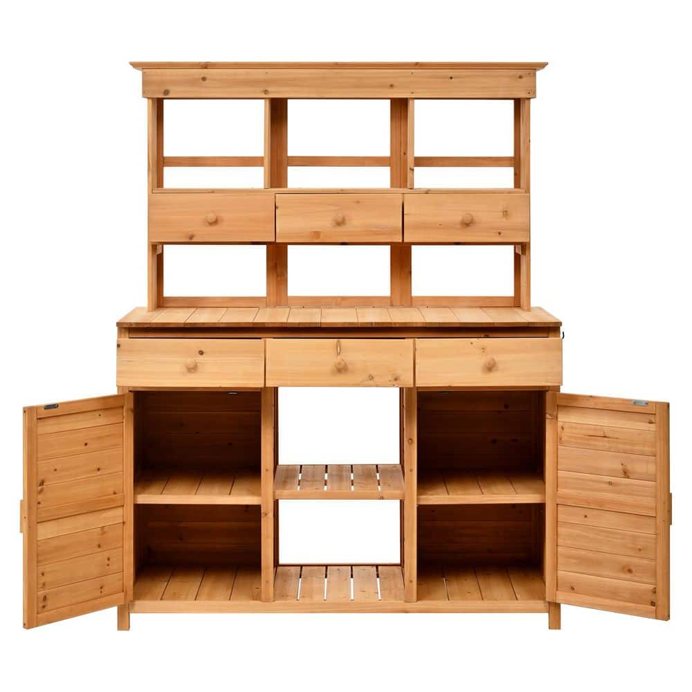 20.3 in. W x 65.7 in. H Brown Garden Workstation price history on PriceWatchPro
