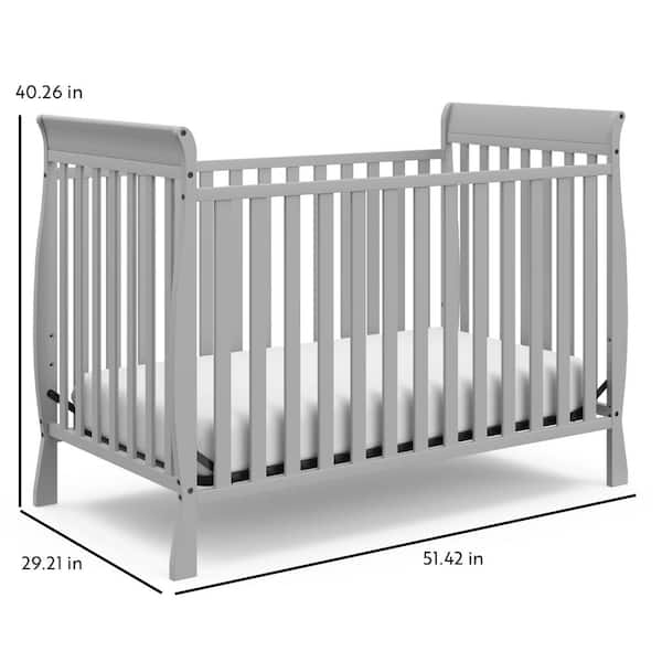 Storkcraft Maxwell Pebble Gray 3-in-1 Convertible Crib 04601-11F