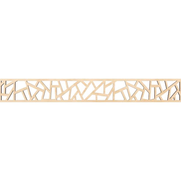 Ekena Millwork Harrisburg Fretwork 0.375 in. D x 46.5 in. W x 6 in. L Birch Wood Panel Moulding