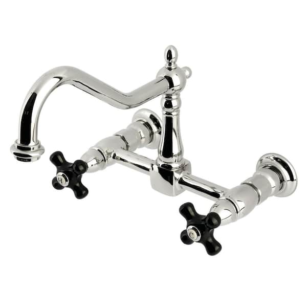 Duchess 2-Handle Wall-Mount Standard Kitchen Faucet in Polished Nickel