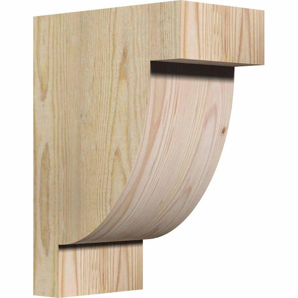 Ekena Millwork 6 in. x 10 in. x 14 in. Douglas Fir Alpine Rough Sawn Corbel