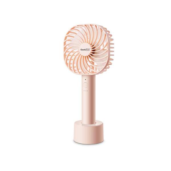 Geek Aire Mini 5 in. Cordless Personal Handheld Fan in Pink